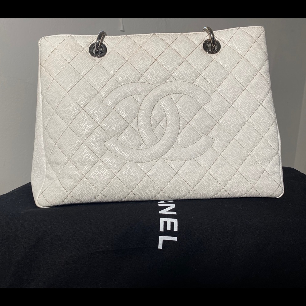 Chanel Grand Shopping Tote White